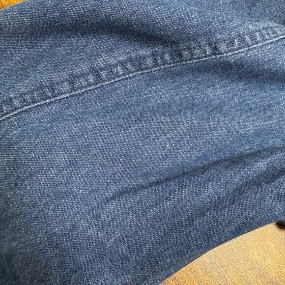 Elisabeth Size 18 Denim Dress Vintage Maxi Long Sleeve Western Prairie Modest - Picture 7 of 14